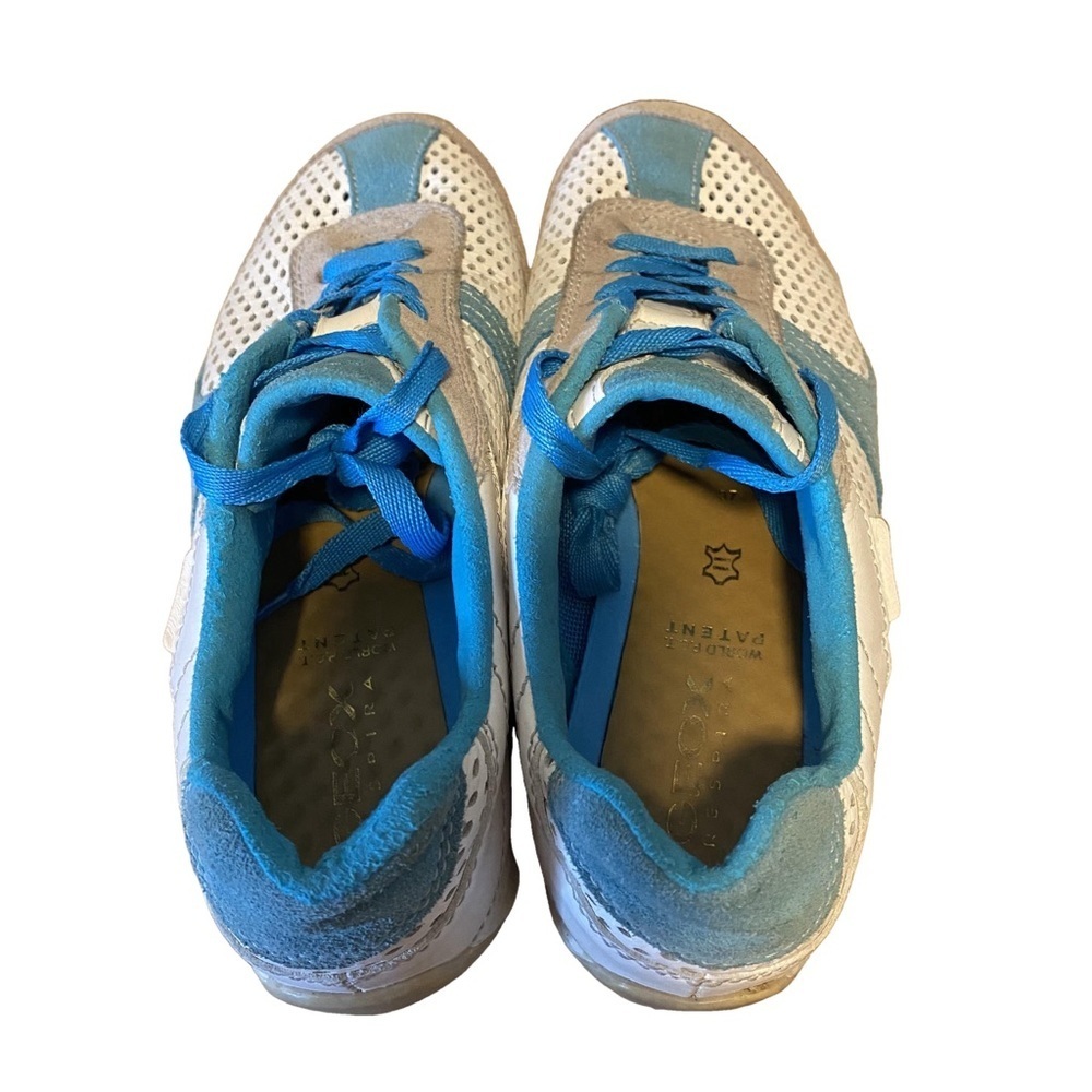 Geox Respira Women’s Blue & White Suede Sneakers Size 7 - Picture 6 of 9